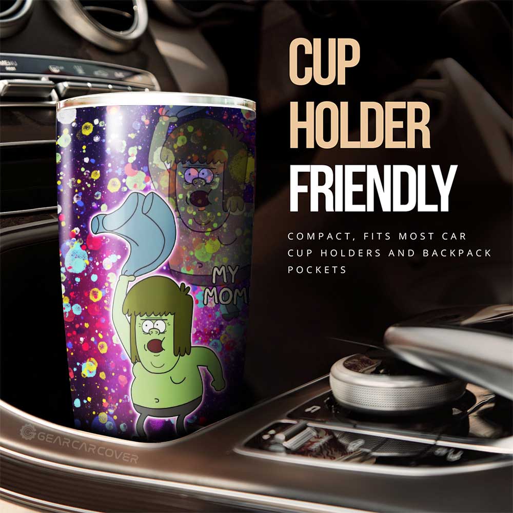 Mitch Muscle Regular Show Tumbler Cup Custom Cartoon Car Accessories - Gearcarcover - 2