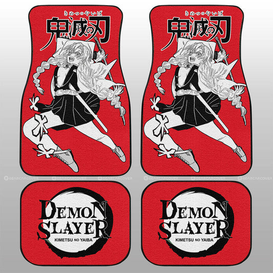 Mitsuri Kanroji Car Floor Mats Custom Demon Slayer Anime Car Accessories Manga Style For Fans - Gearcarcover - 2