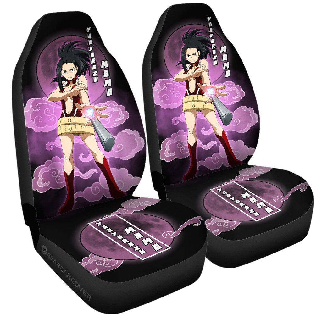 Momo Yaoyorozu Car Seat Covers Custom Anime My Hero Academia Car Interior Accessories - Gearcarcover - 3