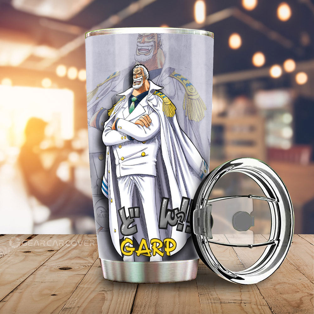 Monkey D Garp Tumbler Cup Custom One Piece Anime Car Accessories - Gearcarcover - 1