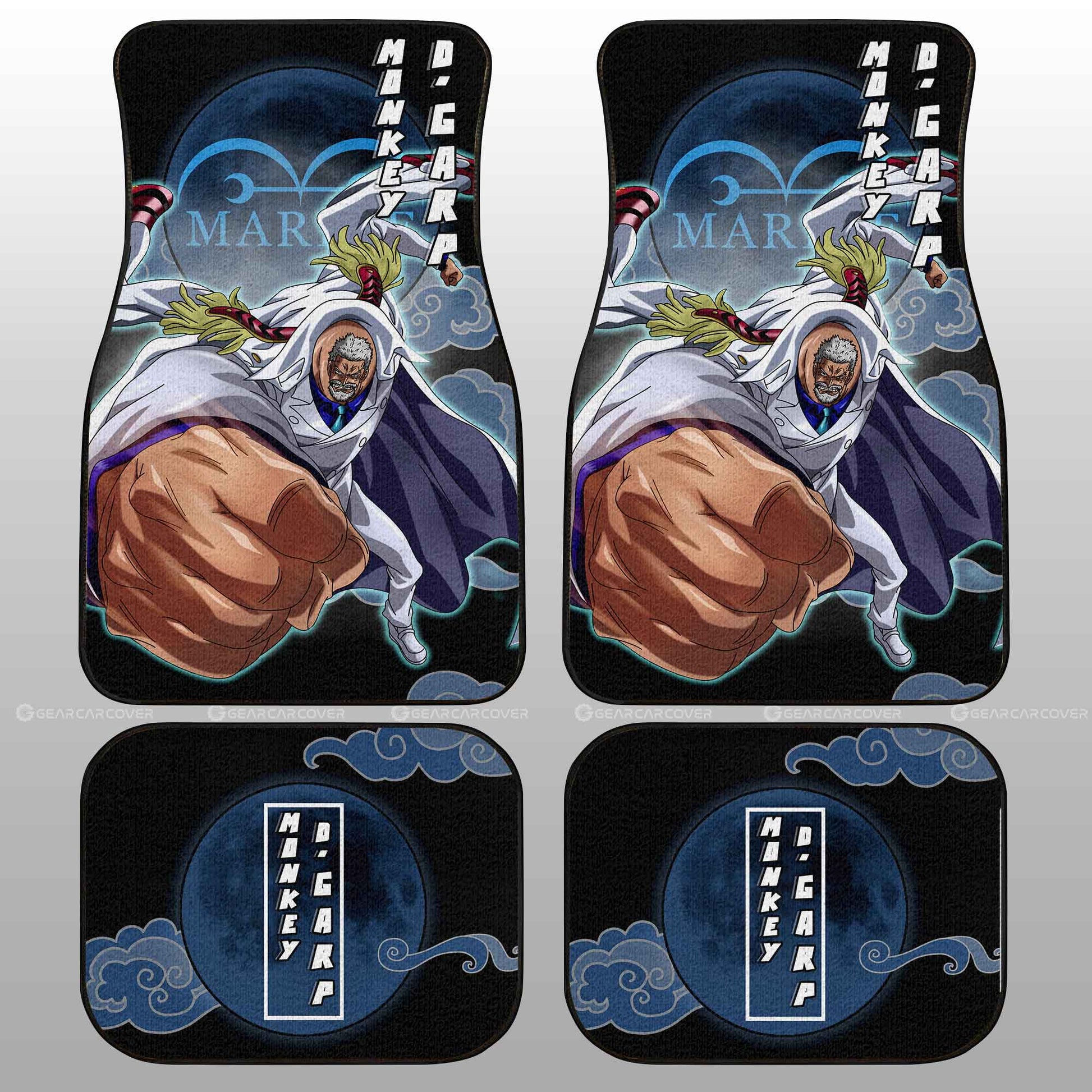Monkey D. Garp Car Floor Mats Custom One Piece Anime Car Accessories For Anime Fans - Gearcarcover - 2