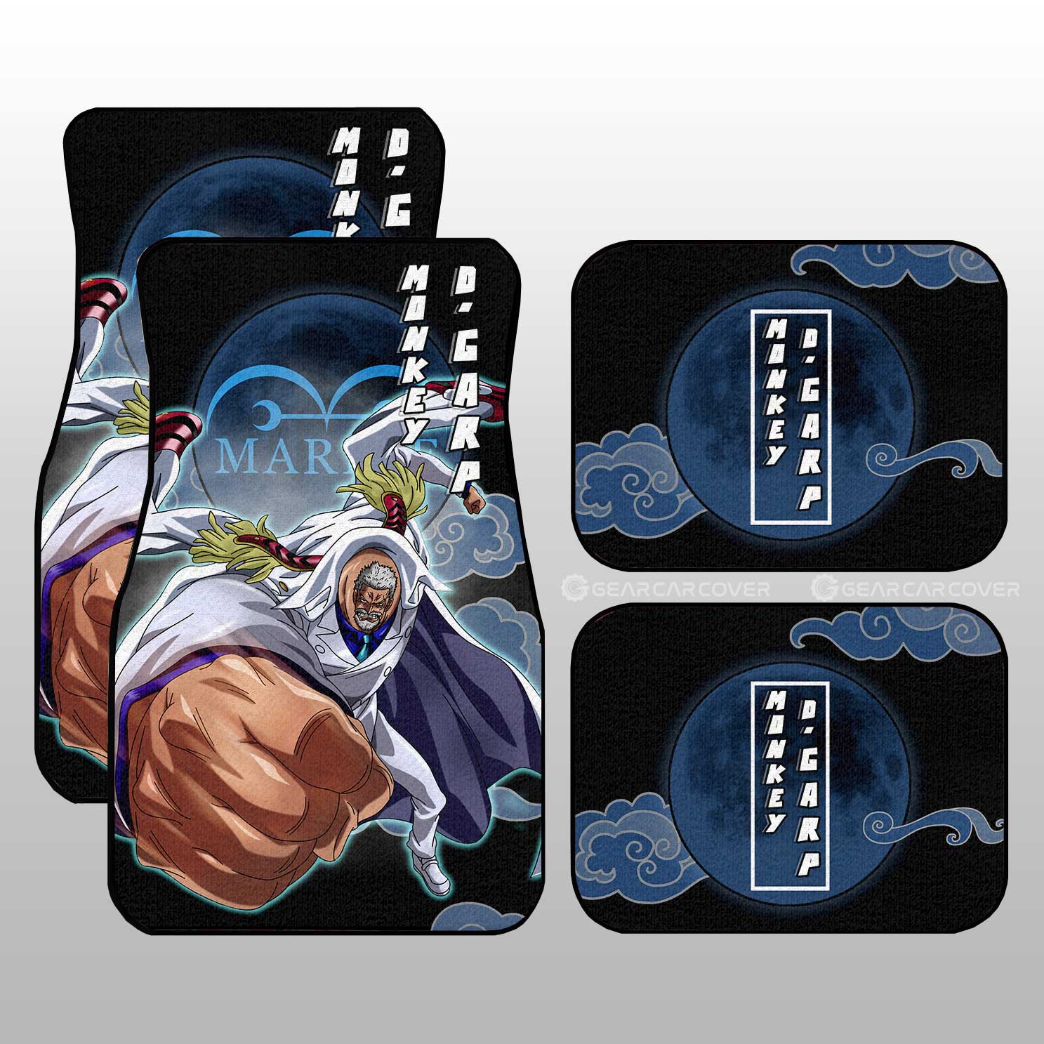 Monkey D. Garp Car Floor Mats Custom One Piece Anime Car Accessories For Anime Fans - Gearcarcover - 1