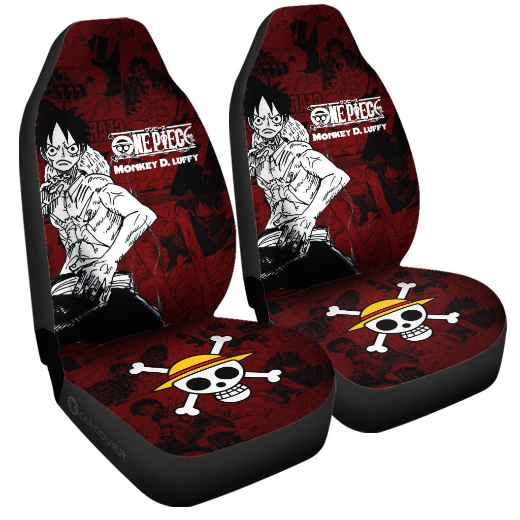 Monkey D. Luffy Car Seat Covers Custom Anime Mix Manga One Piece Car Interior Accessories - Gearcarcover - 3