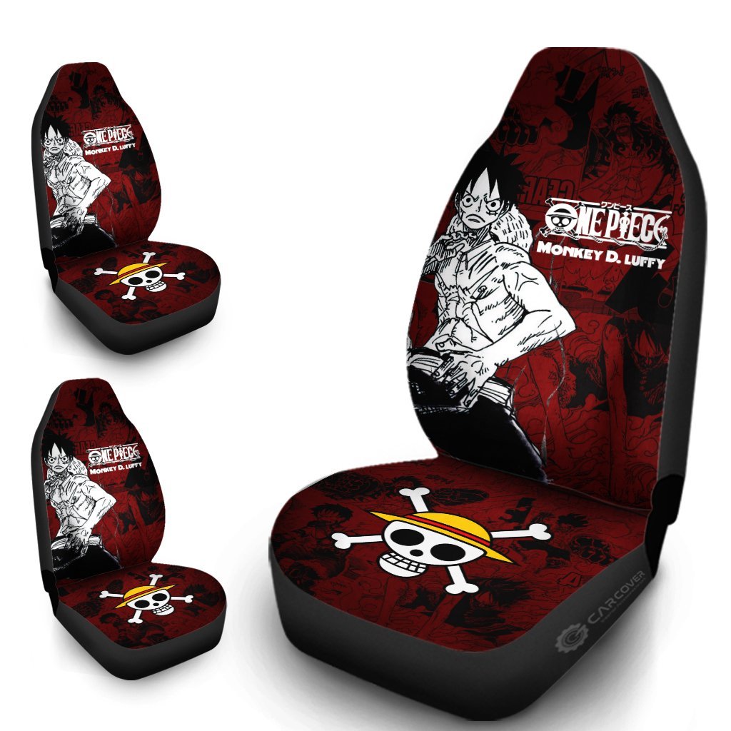 Monkey D. Luffy Car Seat Covers Custom Anime Mix Manga One Piece Car Interior Accessories - Gearcarcover - 4