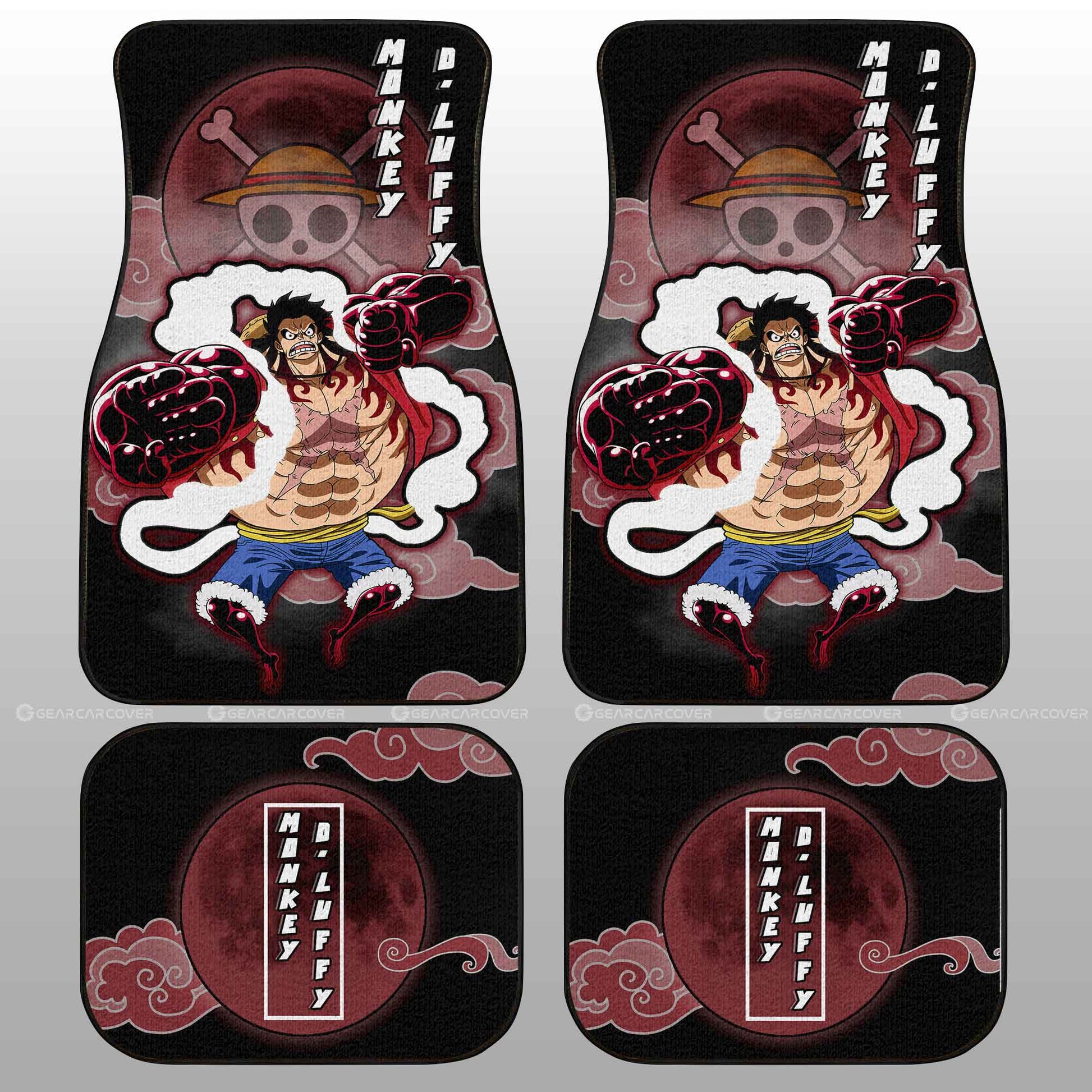 Monkey D. Luffy Gear 4 Car Floor Mats Custom Anime One Piece Car Accessories For Anime Fans - Gearcarcover - 2