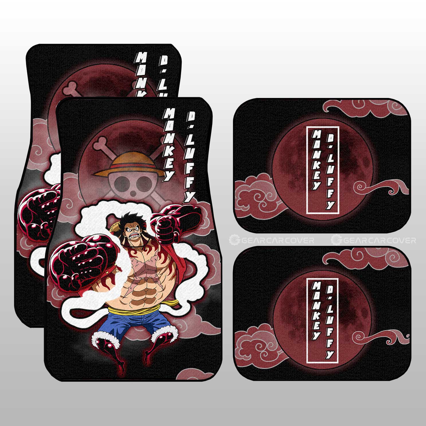 Monkey D. Luffy Gear 4 Car Floor Mats Custom Anime One Piece Car Accessories For Anime Fans - Gearcarcover - 1