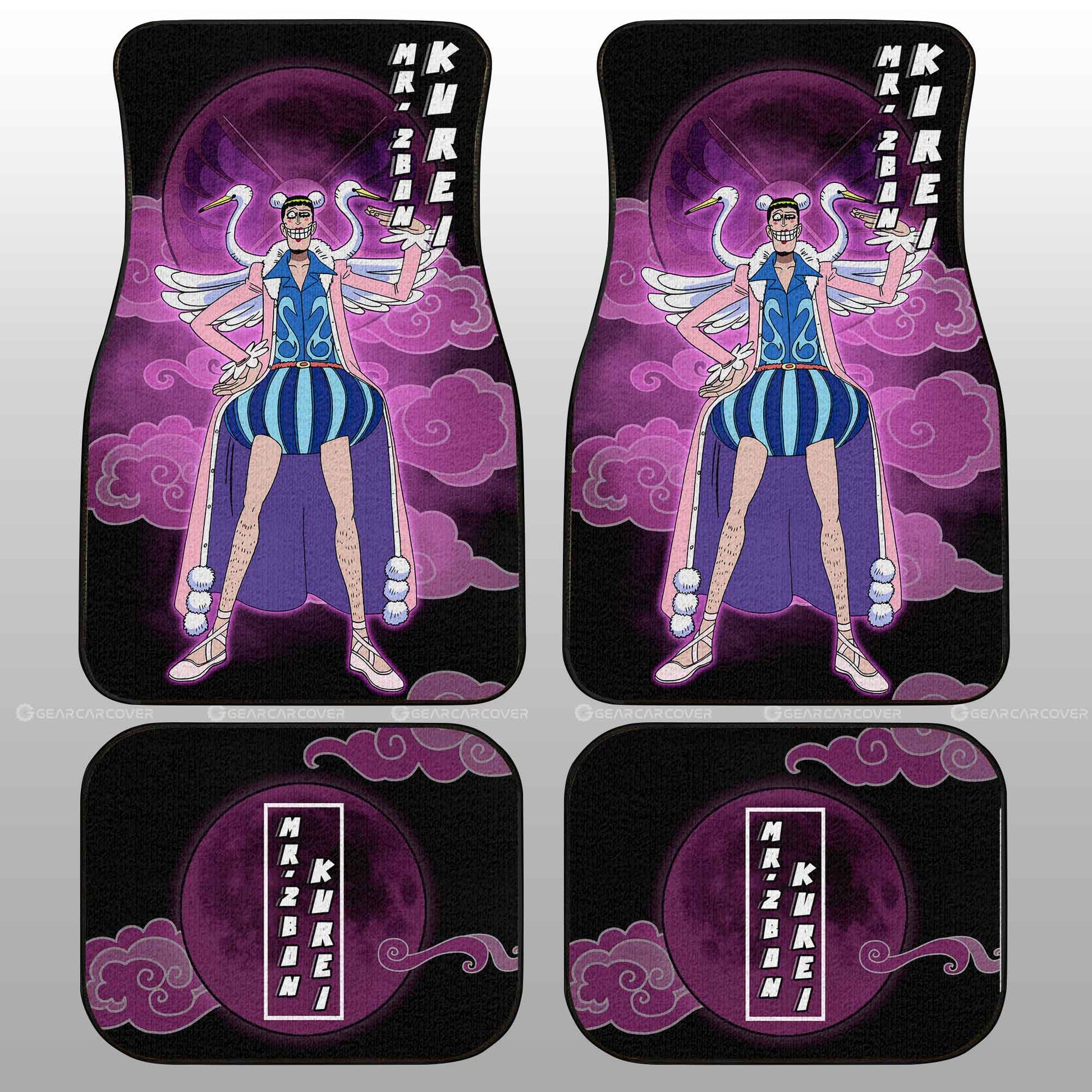 Mr. 2 Bon Kurei Car Floor Mats Custom One Piece Anime Car Accessories For Anime Fans - Gearcarcover - 2