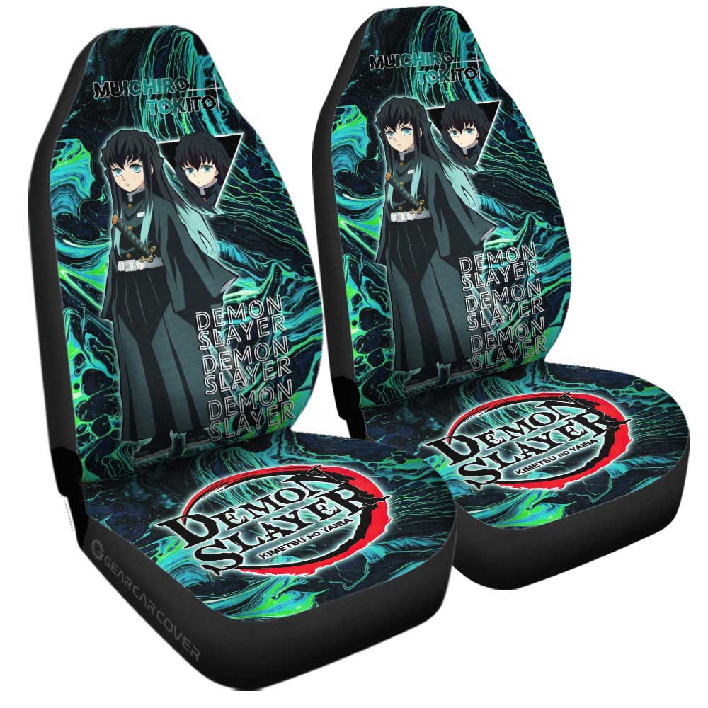 Muichiro Tokito Car Seat Covers Custom Demon Slayer Car Accessories For Fans - Gearcarcover - 3