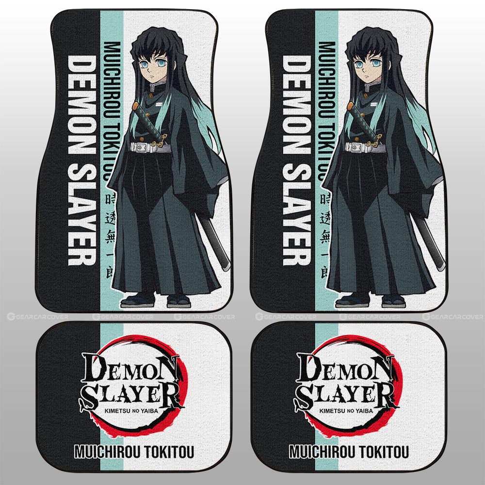 Muichirou Tokitou Car Floor Mats Custom Demon Slayer Car Accessories For Anime Fans - Gearcarcover - 2