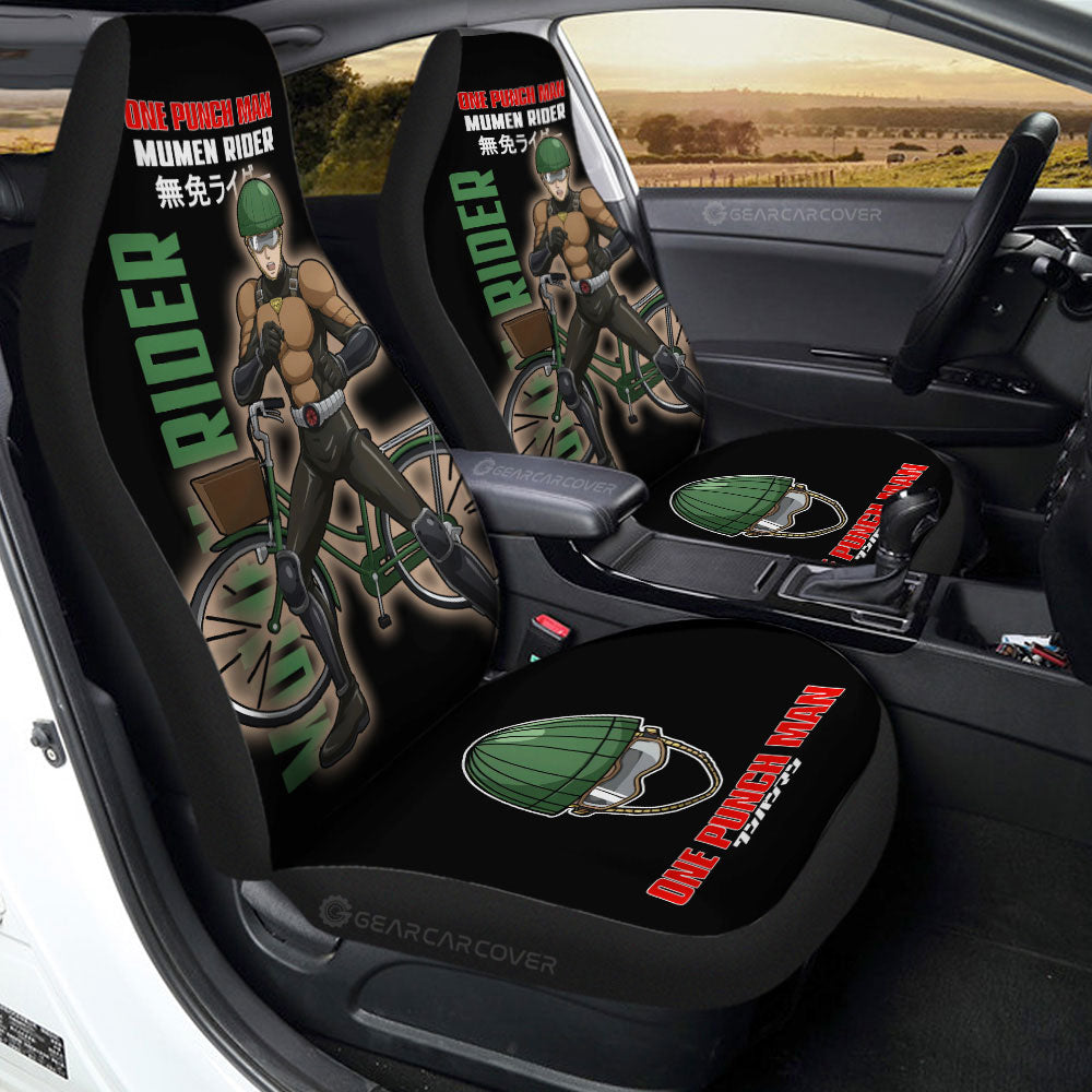 Mumen Rider Car Seat Covers Custom One Punch Man Anime Car Accessories - Gearcarcover - 3
