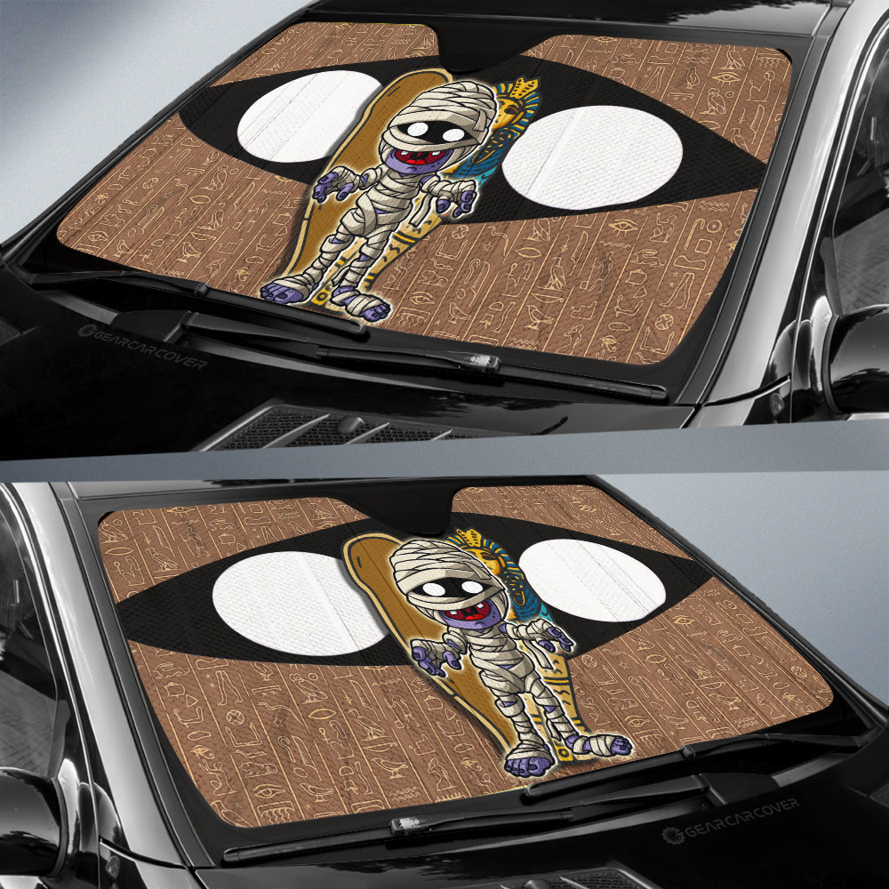 Mummy Car Sunshade Custom Halloween Characters Car Interior Accessories - Gearcarcover - 3