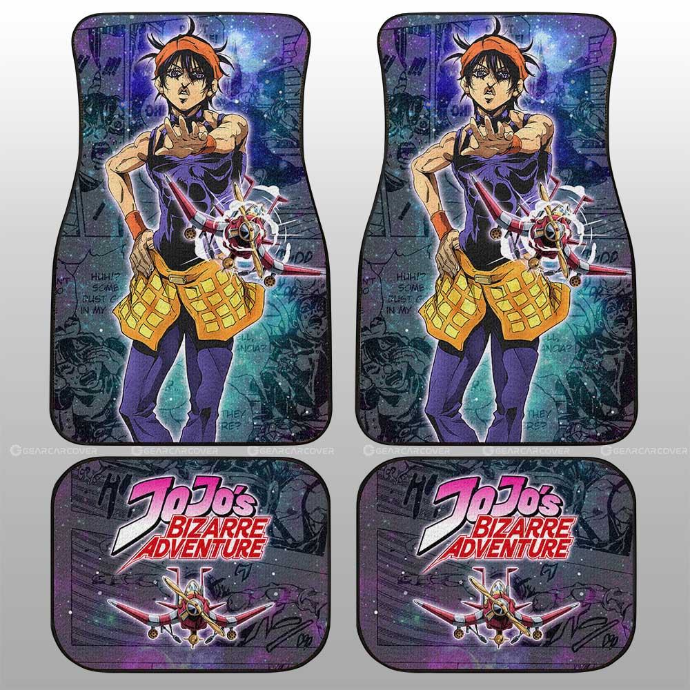 Narancia Ghirga Car Floor Mats Custom Galaxy Style JJBA Anime Car Accessories - Gearcarcover - 2