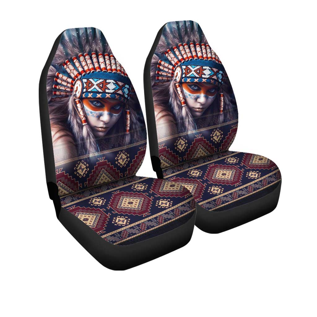 Native Girl Car Seat Covers Custom Warrior Woman Car Accessories - Gearcarcover - 3