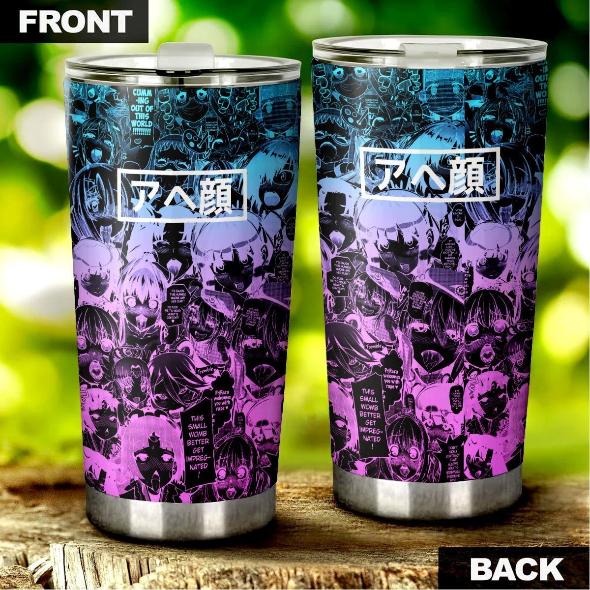 Negative Ahegao Tumbler Cup Custom Car Interior Accessories - Gearcarcover - 3