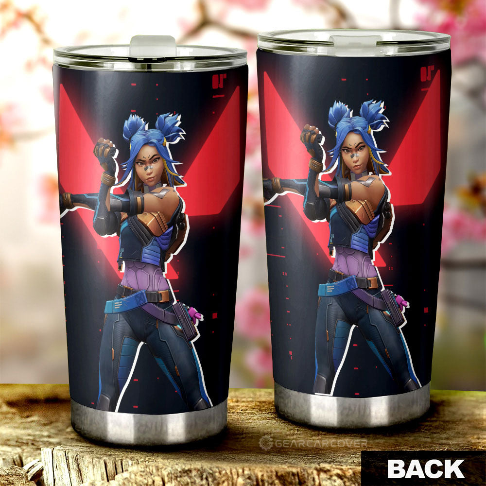 Neon Tumbler Cup Custom Valorant Agent - Gearcarcover - 3