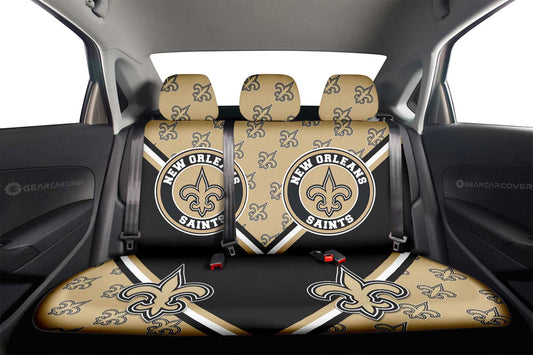 New Orleans Saints Car Back Seat Cover Custom Car Decorations For Fans - Gearcarcover - 2