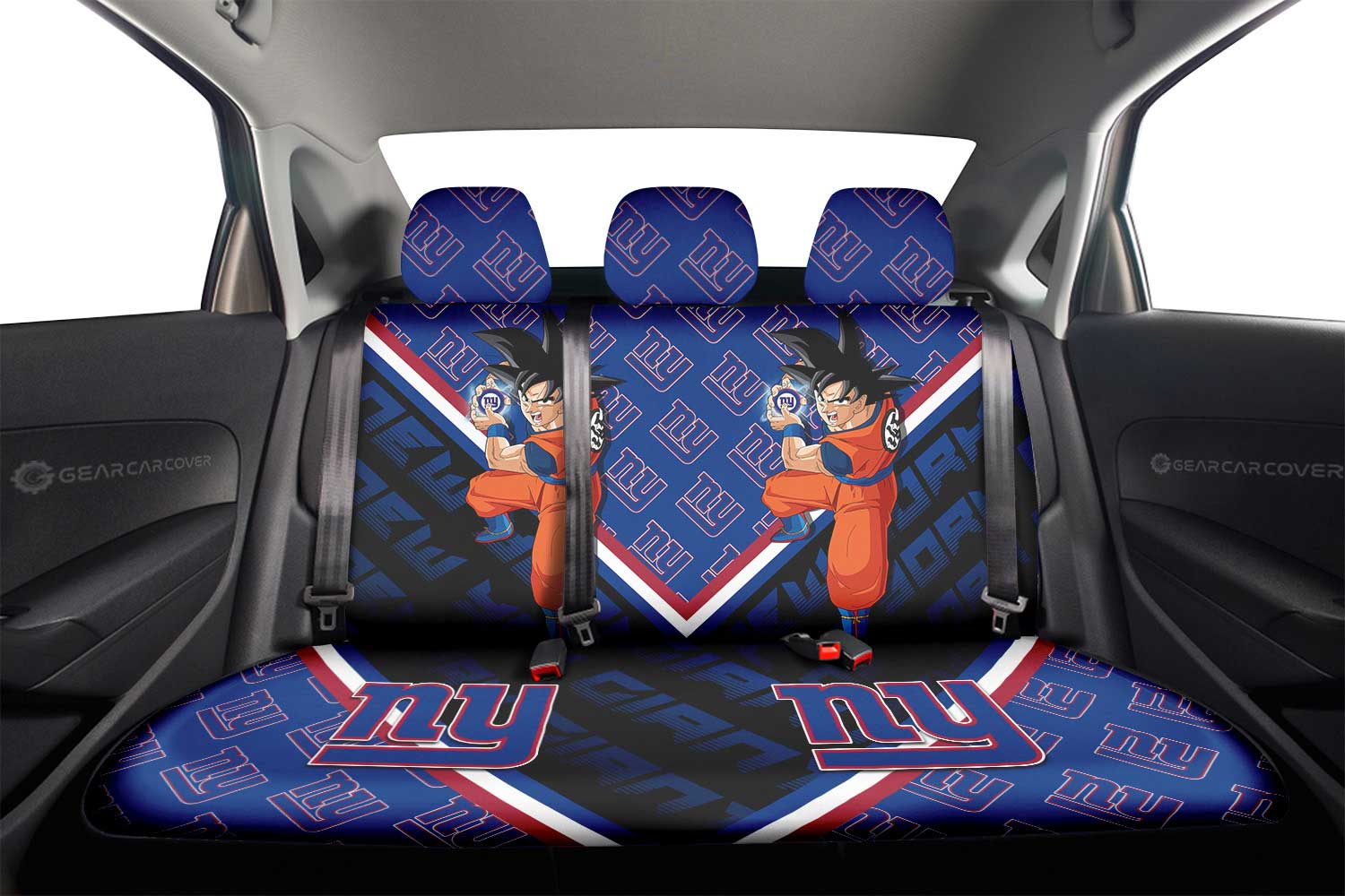 New York Giants Car Back Seat Covers Custom Car Accessories For Fans - Gearcarcover - 2