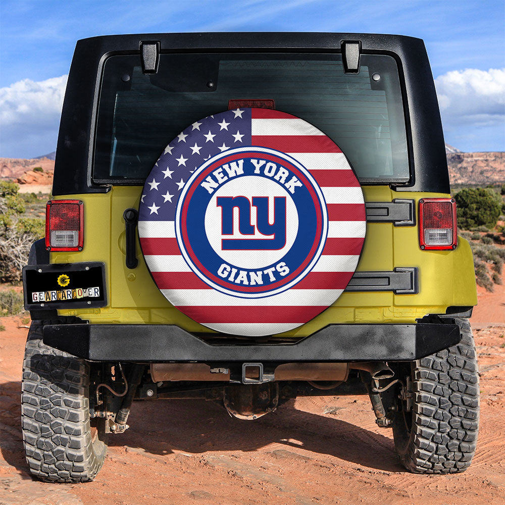 New York Giants Spare Tire Covers Custom US Flag Style - Gearcarcover - 2