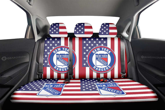 New York Rangers Car Back Seat Cover Custom Car Accessories - Gearcarcover - 2