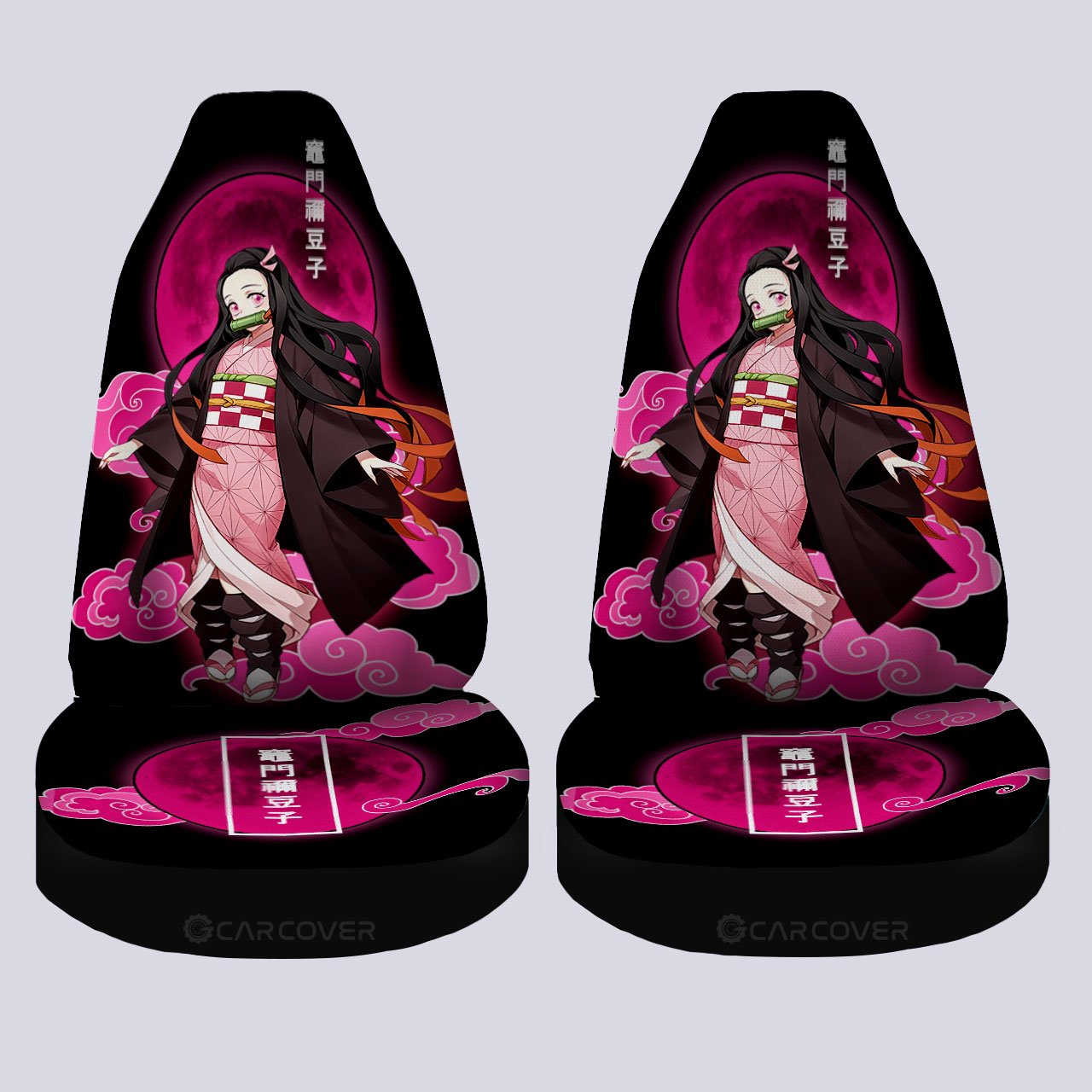 Nezuko Car Seat Covers Custom Demon Slayer Anime Car Accessories - Gearcarcover - 4