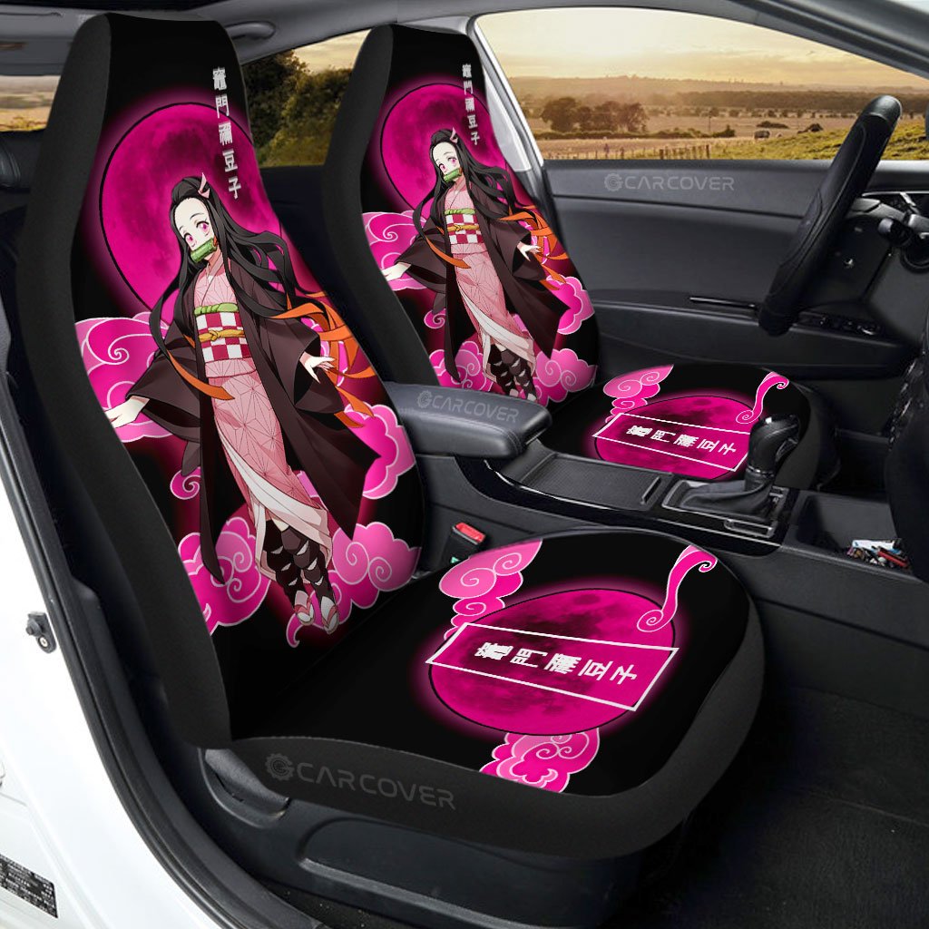 Nezuko Car Seat Covers Custom Demon Slayer Anime Car Accessories - Gearcarcover - 1
