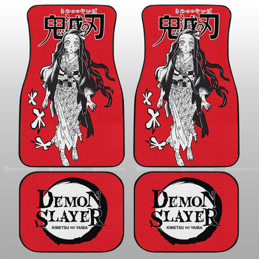 Nezuko Kamado Car Floor Mats Custom Demon Slayer Anime Car Accessories Manga Style For Fans - Gearcarcover - 2