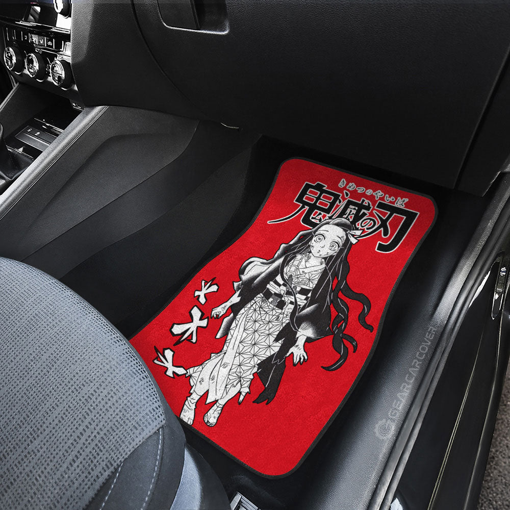 Nezuko Kamado Car Floor Mats Custom Demon Slayer Anime Car Accessories Manga Style For Fans - Gearcarcover - 4
