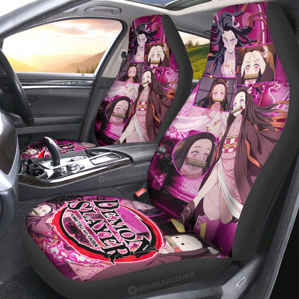 Nezuko Kamado Car Seat Covers Custom Demon Slayer Anime - Gearcarcover - 2