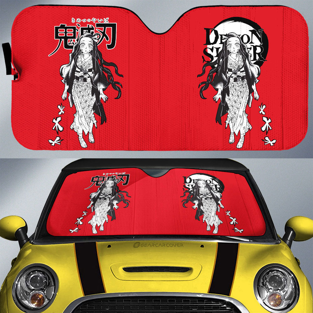 Nezuko Kamado Car Sunshade Custom Demon Slayer Anime Car Accessories Manga Style For Fans - Gearcarcover - 1