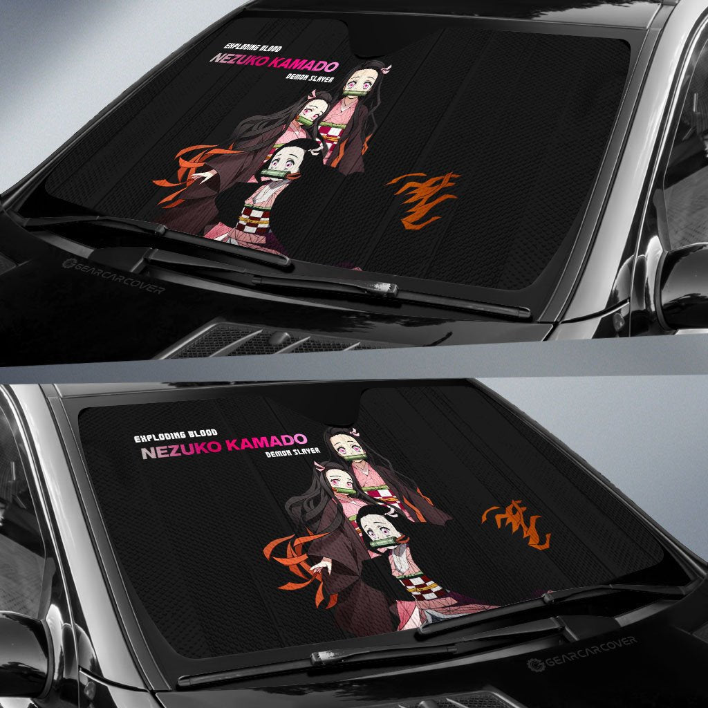 Nezuko Kamado Car Sunshade Custom Demon Slayer Anime - Gearcarcover - 2