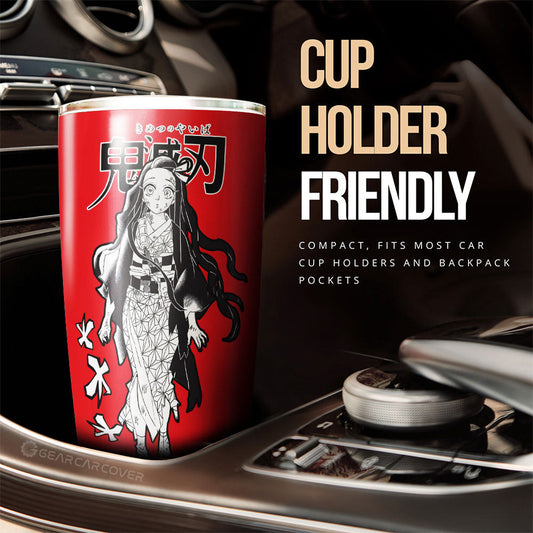 Nezuko Kamado Tumbler Cup Custom Demon Slayer Anime Car Accessories Manga Style For Fans - Gearcarcover - 2