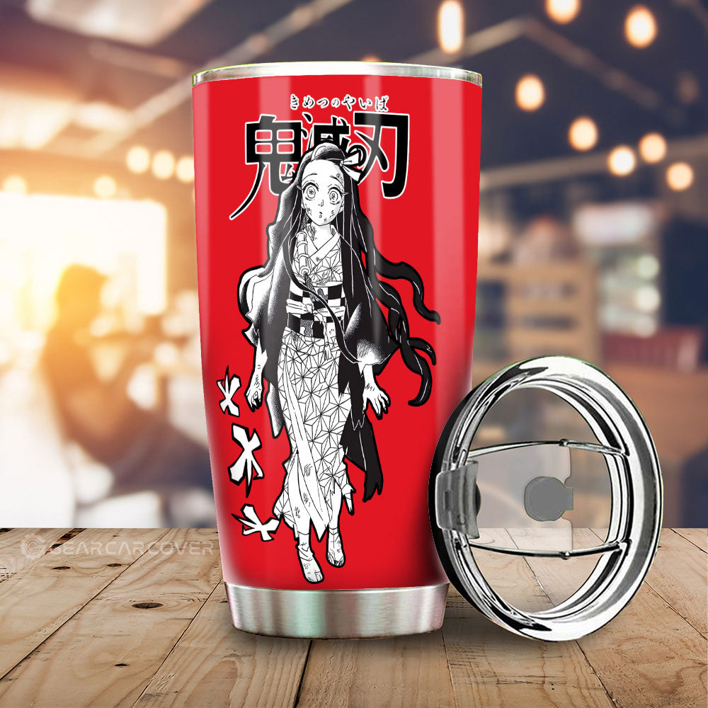 Nezuko Kamado Tumbler Cup Custom Demon Slayer Anime Car Accessories Manga Style For Fans - Gearcarcover - 1