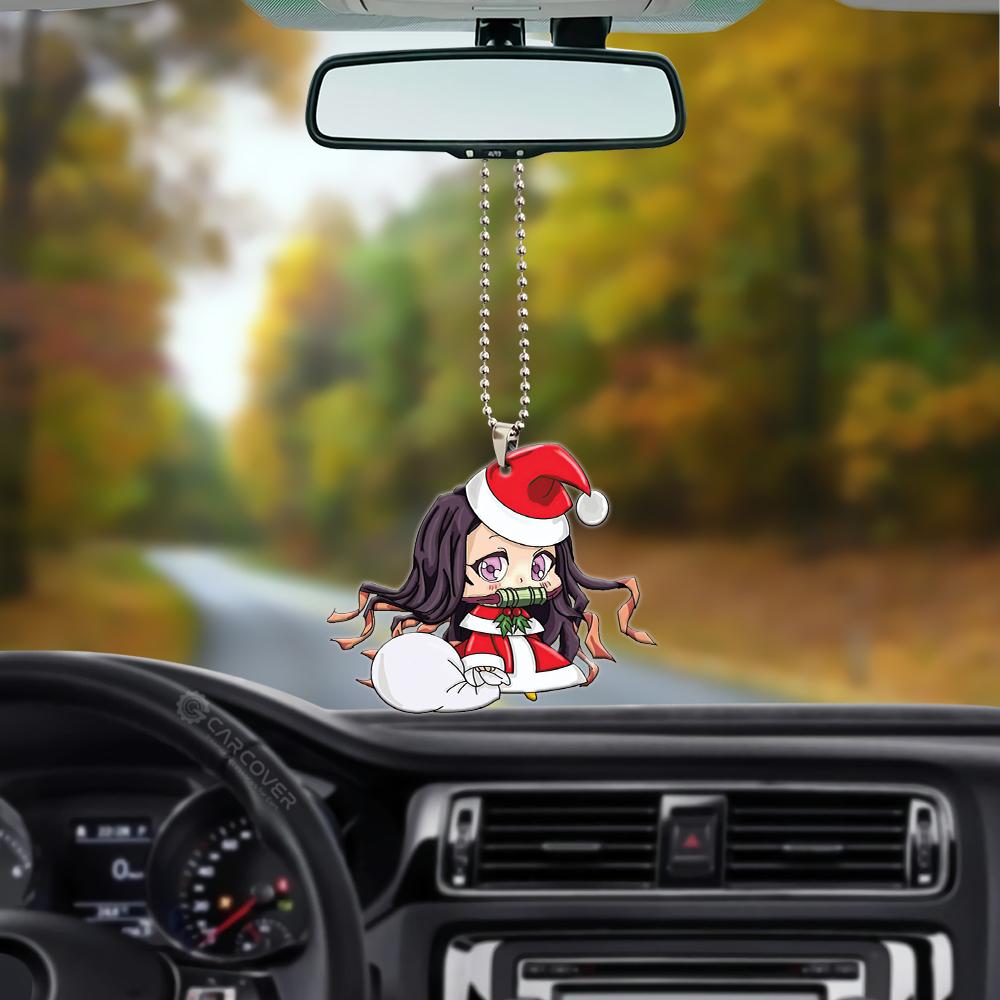 Nezuko Santa Claus Ornament Custom Anime Demon Slayer Car Accessories Christmas Decorations - Gearcarcover - 3