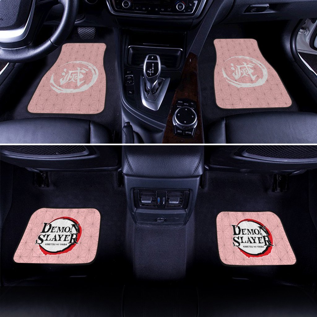 Nezuko Uniform Car Floor Mats Custom Demon Slayer Anime Car Accessories Perfect Gift For Fan - Gearcarcover - 3
