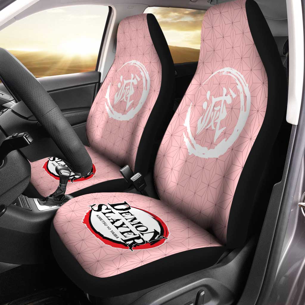 Nezuko Uniform Car Seat Covers Custom Demon Slayer Anime Car Interior Accessories - Gearcarcover - 2