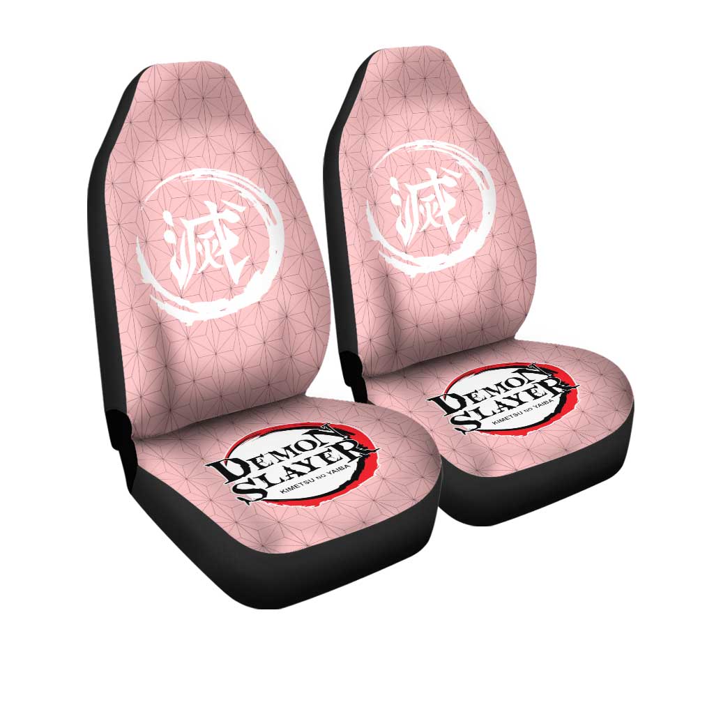 Nezuko Uniform Car Seat Covers Custom Demon Slayer Anime Car Interior Accessories - Gearcarcover - 3