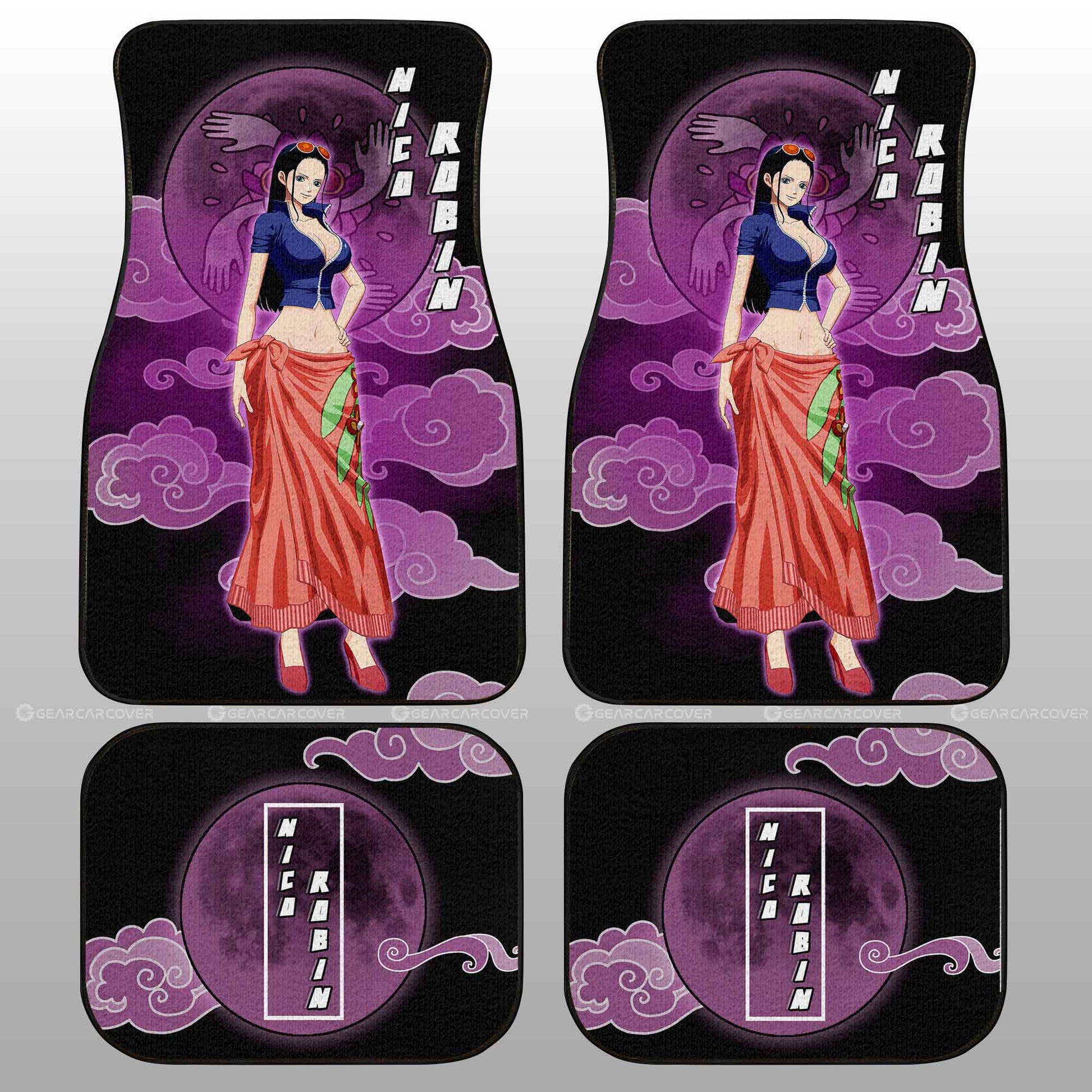 Nico Robin Car Floor Mats Custom Anime One Piece Car Accessories For Anime Fans - Gearcarcover - 2