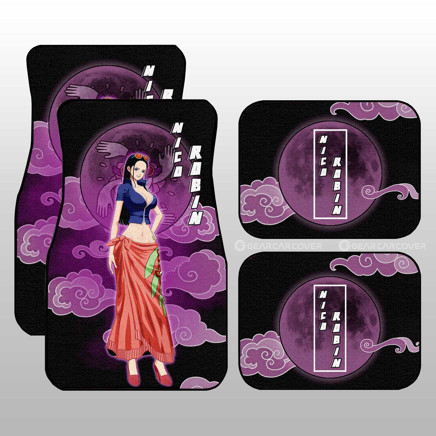 Nico Robin Car Floor Mats Custom Anime One Piece Car Accessories For Anime Fans - Gearcarcover - 1