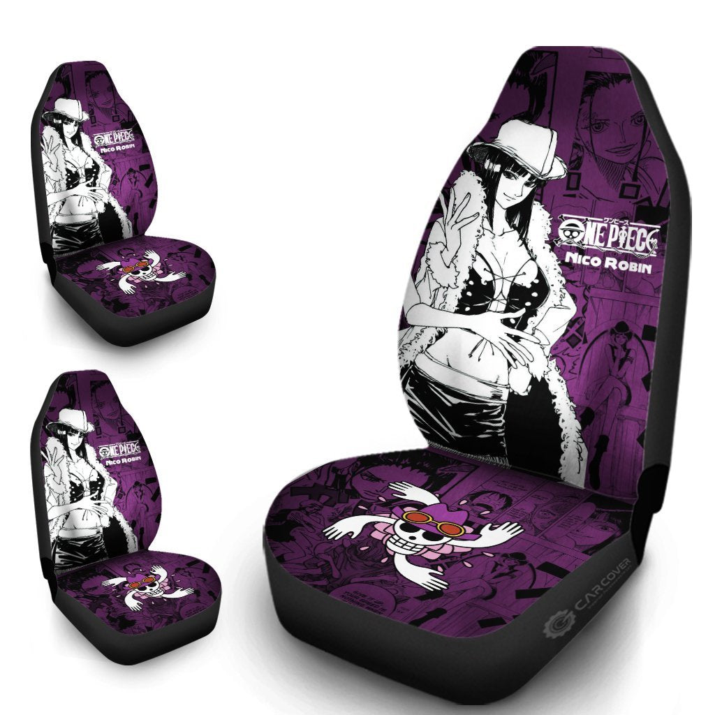 Nico Robin Car Seat Covers Custom Anime Mix Manga One Piece Car Interior Accessories - Gearcarcover - 4