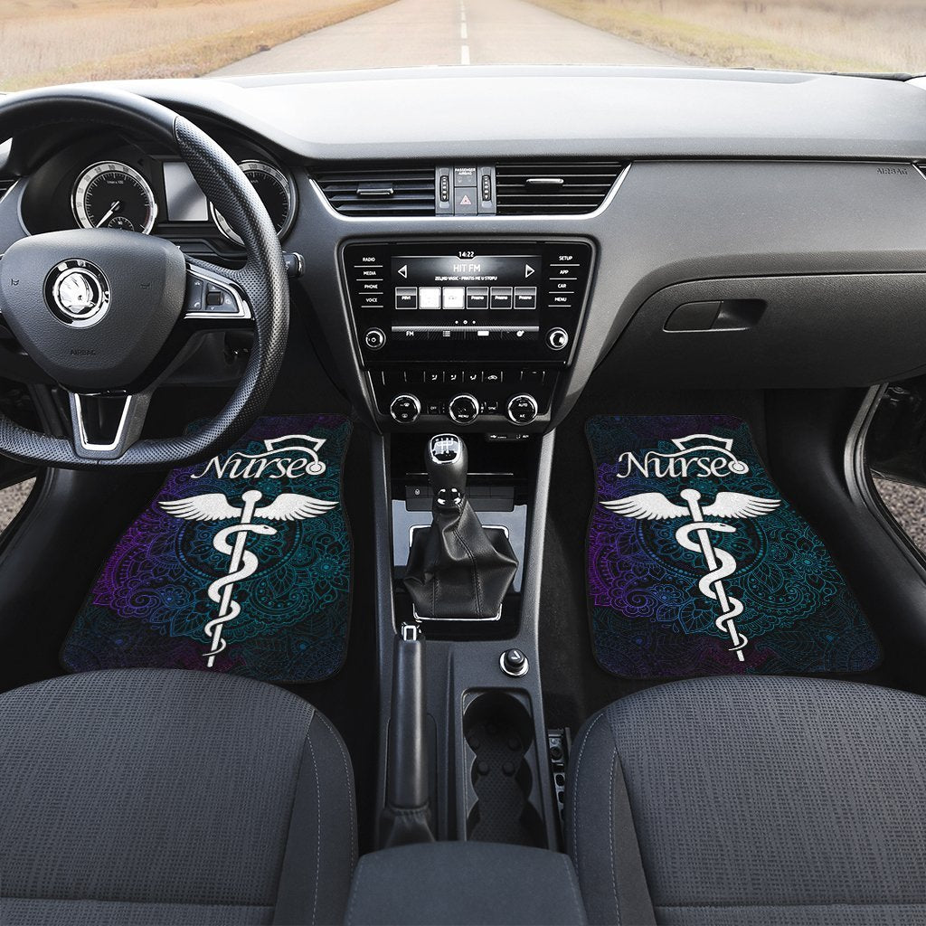 Nurse Car Floor Mats Custom Mandala Car Accessories - Gearcarcover - 3