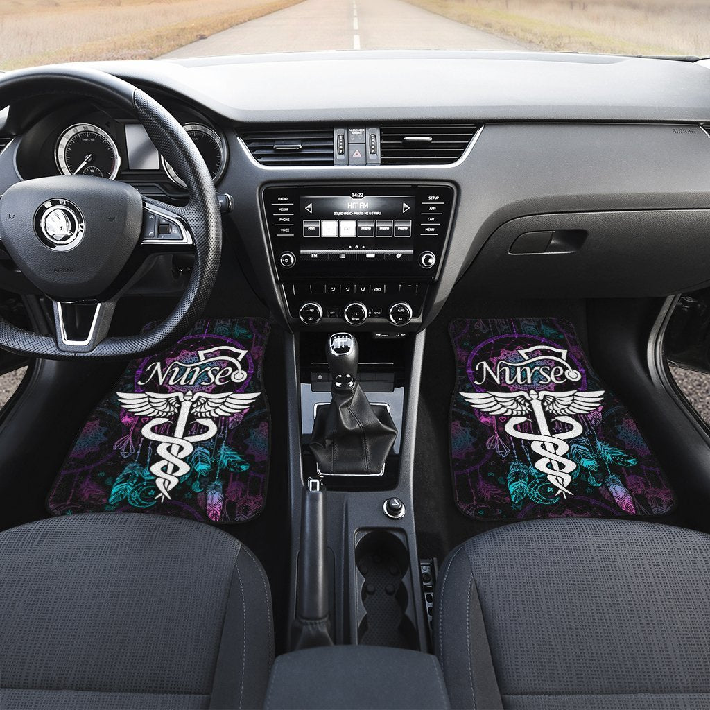 Nurse Car Floor Mats Custom Mandala Dreamcatcher Car Accessories Meaningful Gift Idea For Nurse - Gearcarcover - 3