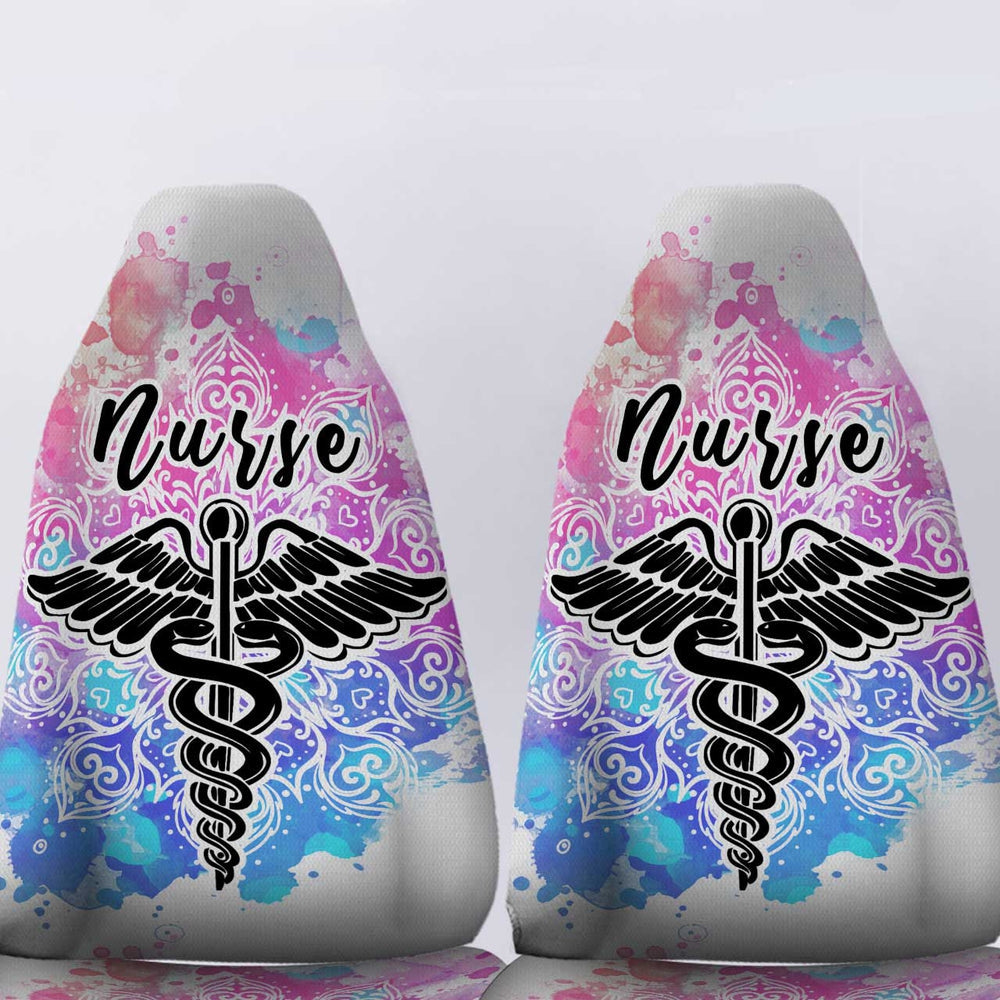 Nurse Car Seat Covers Custom Name Nurse Mandala Car Accessories - Gearcarcover - 5