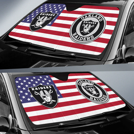 Oakland Raiders Car Sunshade Custom Car Decor Accessories - Gearcarcover - 2
