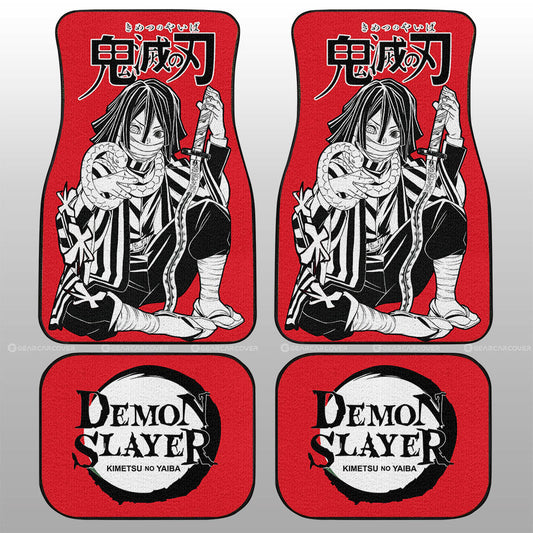 Obanai Iguro Car Floor Mats Custom Demon Slayer Anime Car Accessories Manga Style For Fans - Gearcarcover - 2