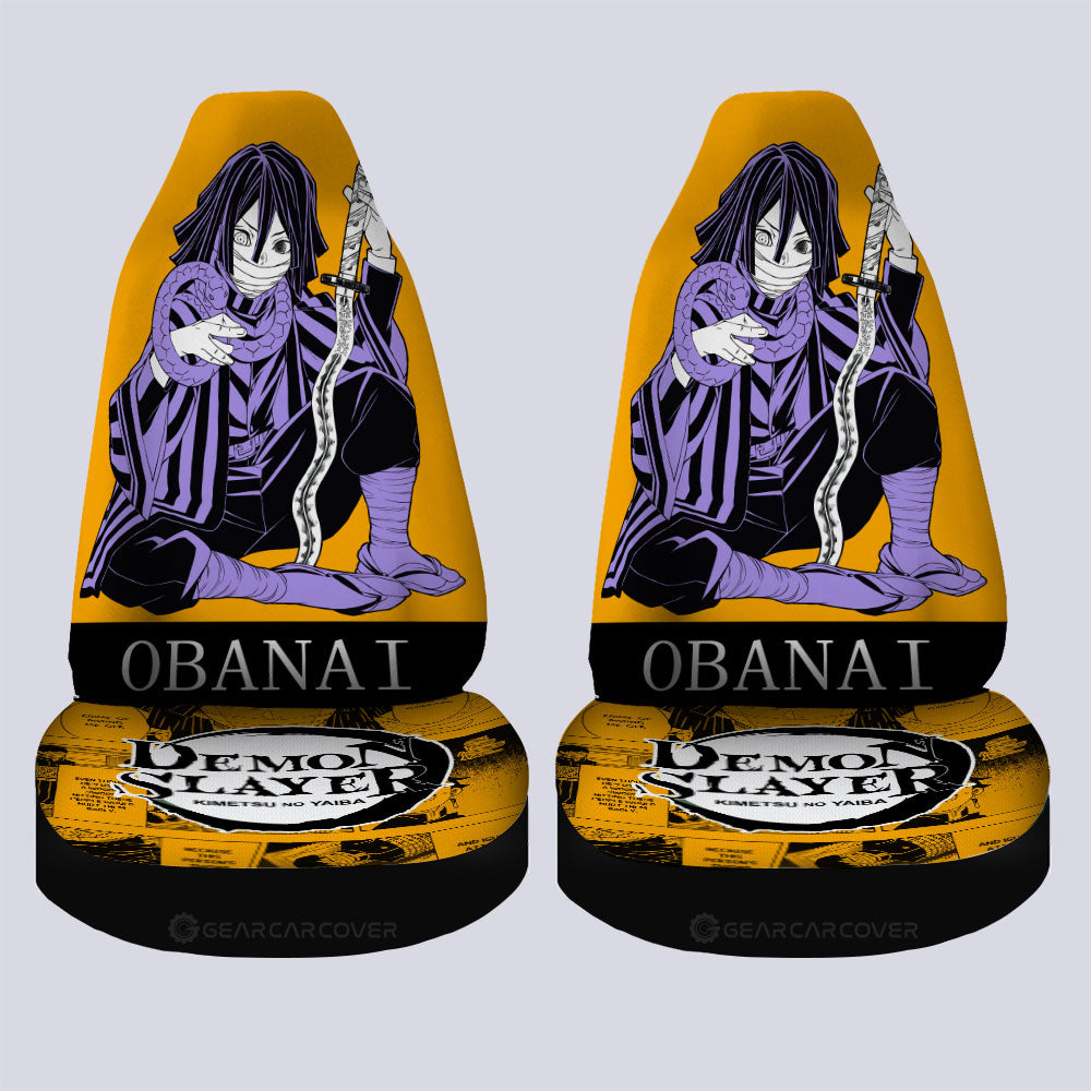 Obanai Iguro Car Seat Covers Custom Demon Slayer Anime Car Accessories - Gearcarcover - 3