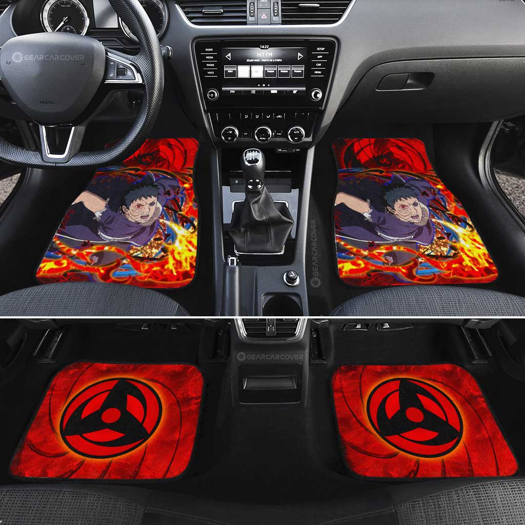 Obito Car Floor Mats Custom Sharingan Eye Car Accessories - Gearcarcover - 2