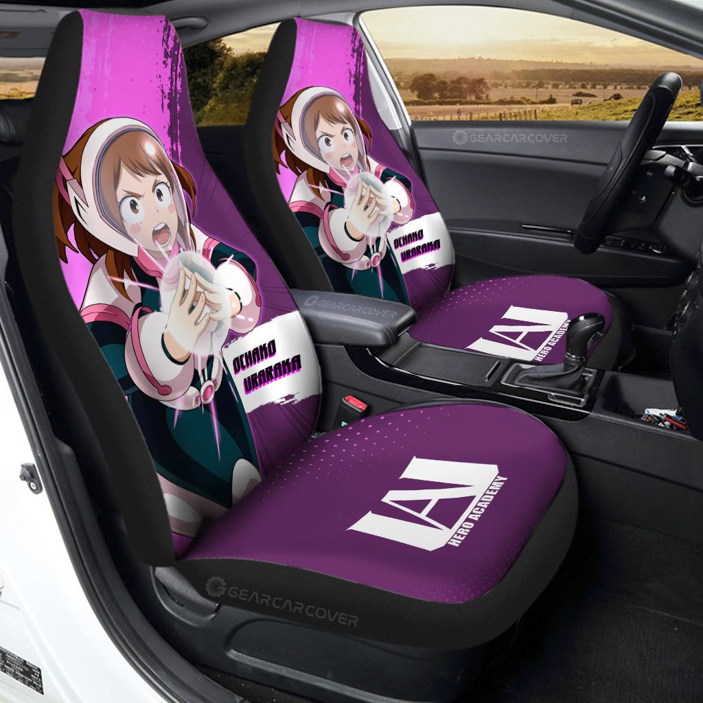 Ochaco Uraraka Car Seat Covers Custom For My Hero Academia Anime Fans