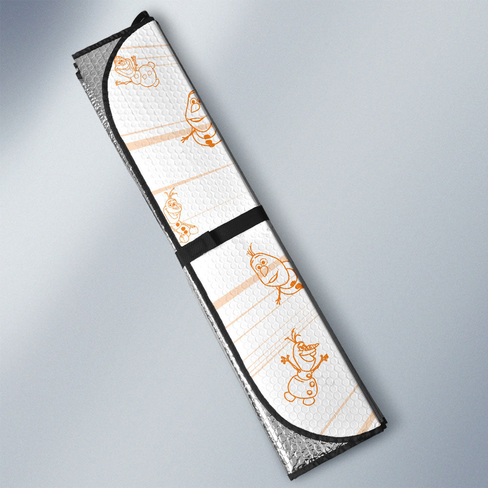 Olaf Car Sunshade Custom Cartoon Car Accessories - Gearcarcover - 3