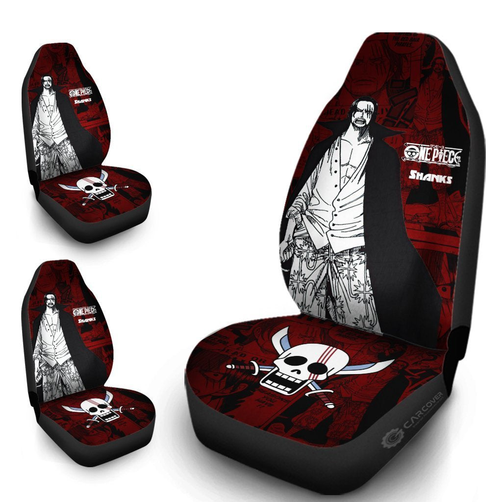 One Piece Shanks Car Seat Covers Custom Anime Mix Manga Car Interior Accessories - Gearcarcover - 4