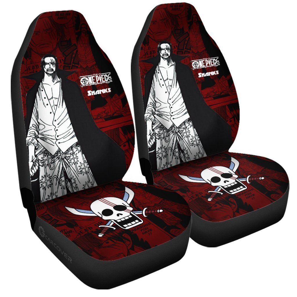One Piece Shanks Car Seat Covers Custom Anime Mix Manga Car Interior Accessories - Gearcarcover - 3